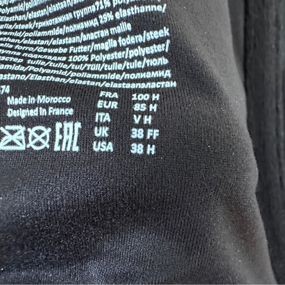 Chantelle Black Lace Underwire Bra | Support & Lift | Size 38H - Picture 4 of 4